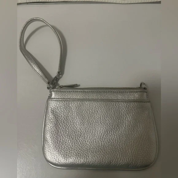 Michael Kors Silver Clutch with Shimmering Finish - Picture 2 of 3